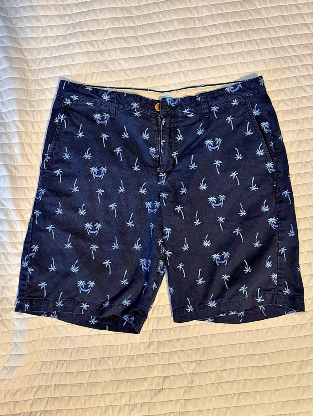 Tommy Bahama Boracay Palm Press Shorts Board Shorts Blue & White Waist 34 L4